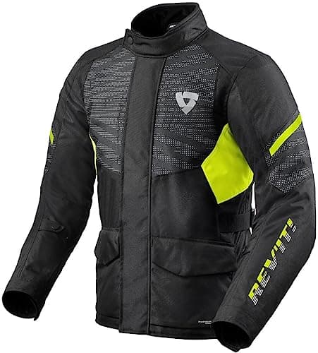 Image of Revit Duke H2O Motorcycle Textile Jacket, black/yellow, S
