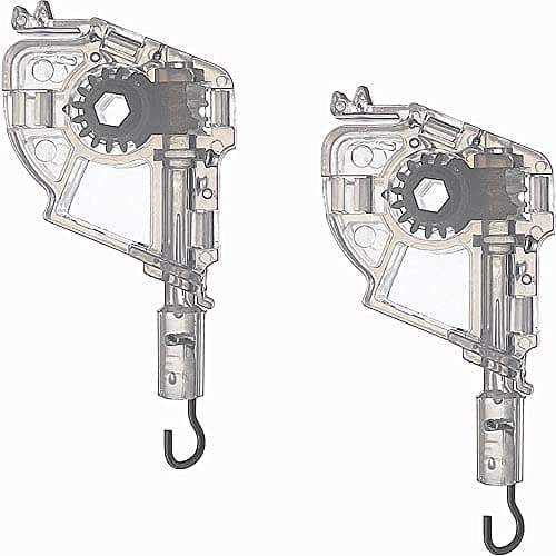 Image of 2pcs Low Profile Wand Tilter Mechanism with 7/32" Hexagon Shaped Gear Hook Connection for Low Rail Horizontal Wood and Faux Wood Blinds headrail