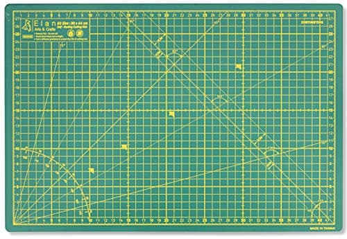 Image of Elan A3 Cutting Mat Green, 5-Ply Hobby Board for Crafts 44X30 CM, Self Healing Cutting Mat A3, Recycled PVC Craft Board for Sewing & Quilting
