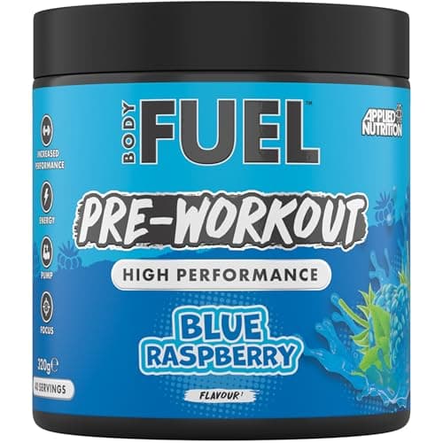 Image of Applied Nutrition BodyFuel Pre-Workout Powder - Energy, Strength & Endurance Booster with Creatine, Citrulline & Beta-Alanine Sugar-Free Pre-Workout (320g - 40 Servings) (Blue Raspberry)