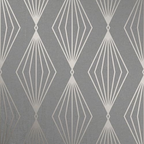 Image of Boutique Marquise Geo Quartz Wallpaper | Paste the Wall | Grey Geometric | Eco-Friendly