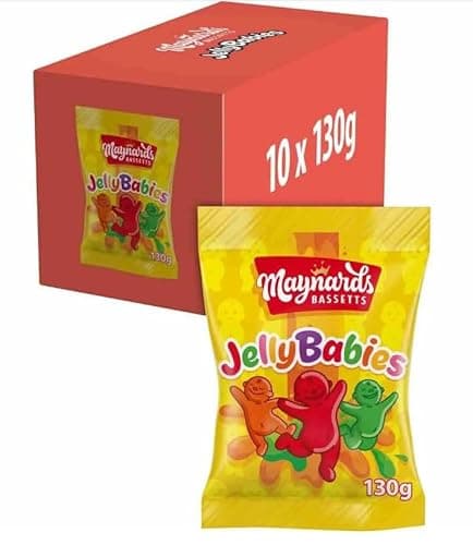 Image of Maynards Bassetts Jelly Babies, 10 x 130g Bags