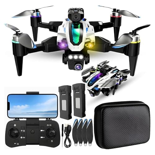 Image of SGM 4K Camera Drone Foldable WiFi RC Quadcopter with Dual HD Cameras, Brushless Motor, Altitude Hold, Follow Me, One-Key Start Mini Drone with Camera 4K for Beginners - White ST-1