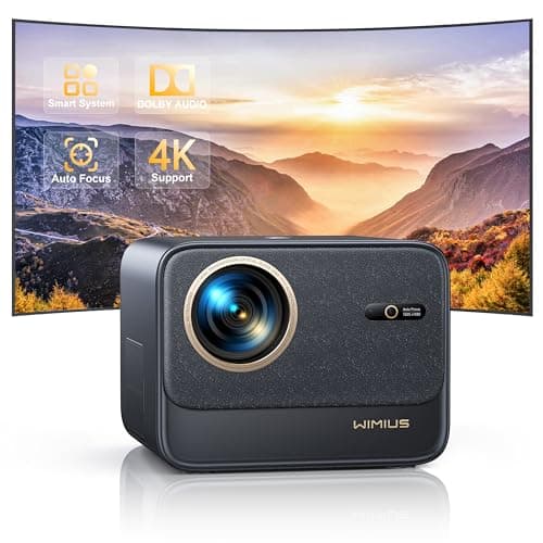 Image of Projector【Official Netflix & Dolby Audio & Dust Proof】36000 Lumen Auto Focus & Keystone Smart Projectors, WiFi6 Bluetooth 1080P Portable Projector 4K Support 60Hz Zoom for Home, Outdoor, HDMI ARC
