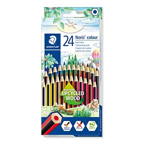 Image of Staedtler - Noris Colour 185 - Double Layer 24 Colour Wopex Crayons Cardboard Case Assorted Colours
