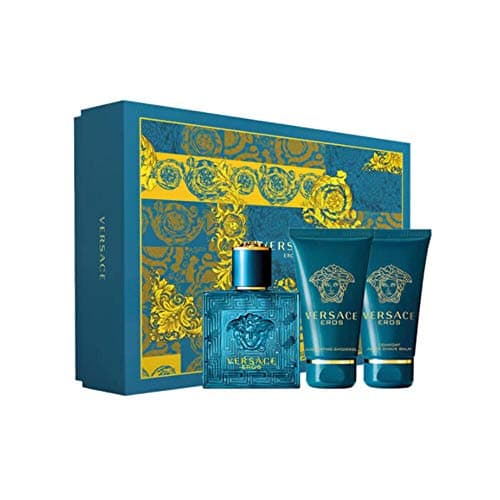 Image of Versace Eros Eau de Toilette, Shower Gel & After Shave Balm Gift Set For Him