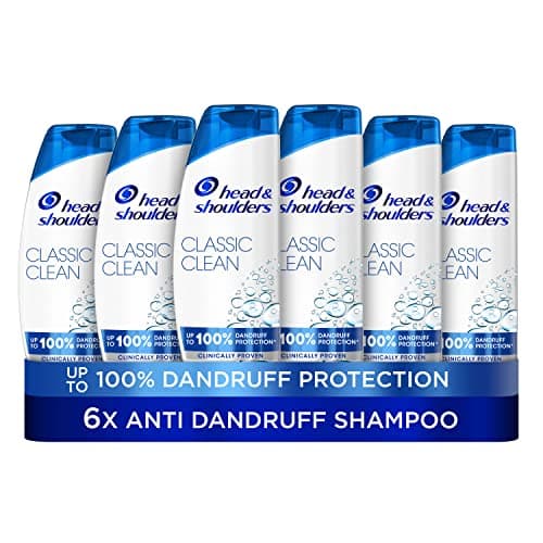 Image of Head & Shoulders Classic Clean Dandruff Shampoo, Pack of 6 ( 6 x 250 ml), Clinically Proven Deep Clean, UK #1 Shampoo