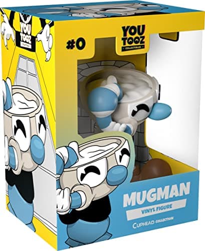 Image of Youtooz Mugman Vinyl Action Figure, 3.7" Mugman Cuphead Collection, Based on Cuphead Games