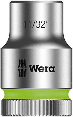 Image of Wera 05003571001 11/32-Inch 8790 HMB Zyklop Socket with Hexagon Drive - Silver