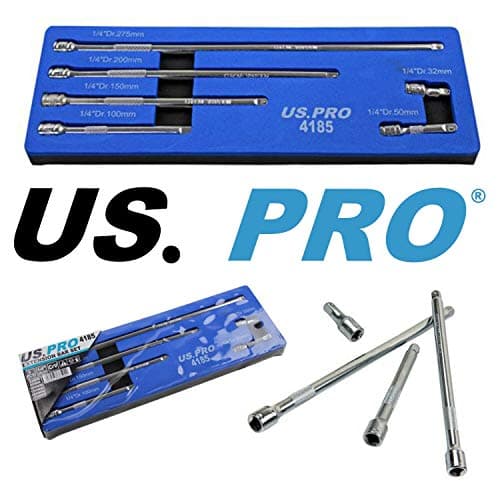 Image of US Pro 1/4" Drive Extension bar Set 6pc 32mm - 275mm 4185