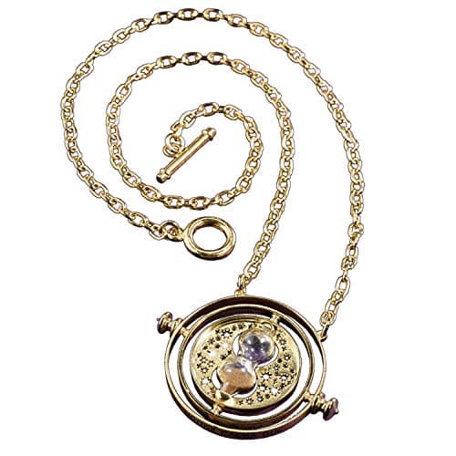 Image of The Noble Collection Hermione's Time Turner 24K Plated - Officially Licensed Prop Replica Ring with Display Case - Harry Potter