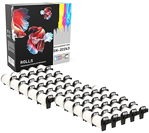 Image of Prestige Cartridge DK-22243 Paper Continuous Tape for Brother Label Printers 102 mm x 30.48 m 50 Rolls White