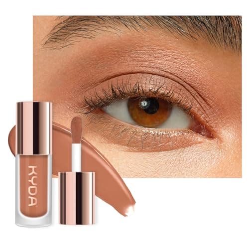 Image of KYDA Liquid Matte Eyeshadow, Warm Brown Umber Eyeshadow, Long-wearing Crease-Resistant Velvet Eyes Tint, Smooth Cream-to-Powder Texture, High Pigmented Eye Shadow Makeup