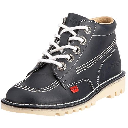Image of Kickers Kick Hi Core, Unisex Kids Classic Boots, Blue (Navy), 2 (34 EU)