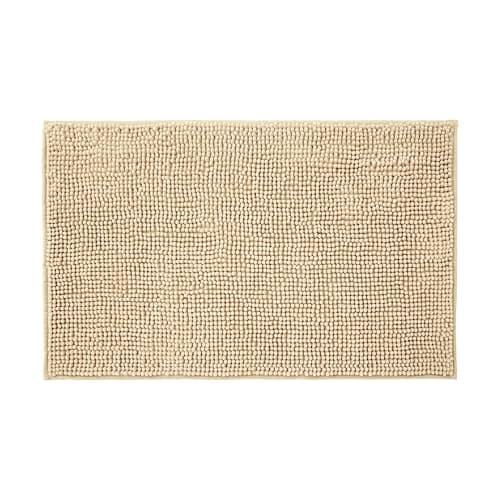 Image of Allure Bobble Chenille Bath Mat Non Slip 50 x 80cm - Soft, Absorbent, Easy Care (Stone)