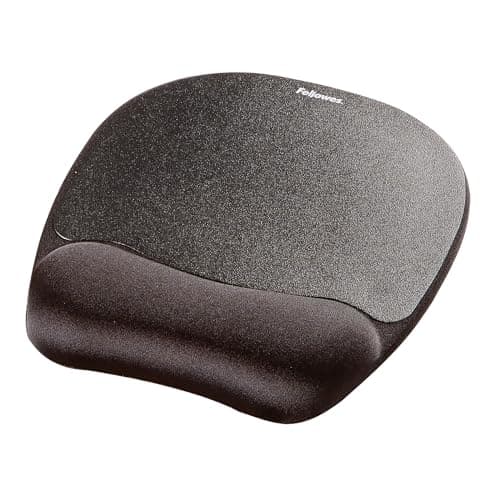 Image of Fellowes Everyday Mousepad with Wrist Support - Ergonomic Mousepad for Computer Laptop, Ergonomic Wrist Rest - Black