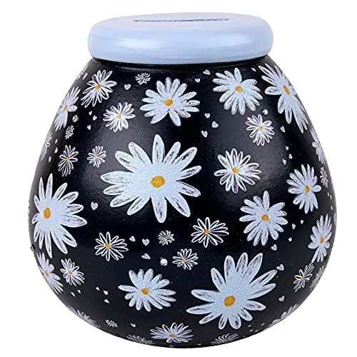Image of Pot of Dreams Hand Painted Daisy Flower Kids Save And Smash Handcrafted Ceramic Money Box | Eco Freindly & Recyclable Piggy Bank | Decorative Gift and Save for Birthdays & holiday | One Size