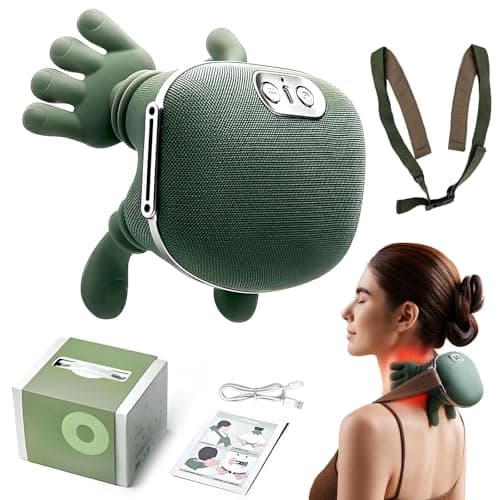 Image of Neck Massager, 4D Real Hands Massager, USB Back Massager with Heat,3 Massages Levels & 2 Heating Levels, Deep Massage for Neck, Shoulder, Back Pain, Mother's Day Birthday Gifts for Mom Women