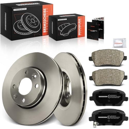 Image of Frankberg Brake Kit incl. 2x Brake Disc + 4x Brake Pad Front Compatible with Logan MCV KS Note E11 NE11 Clio III BR0/1 CR0/1 Grandtour Replace# 0990781X