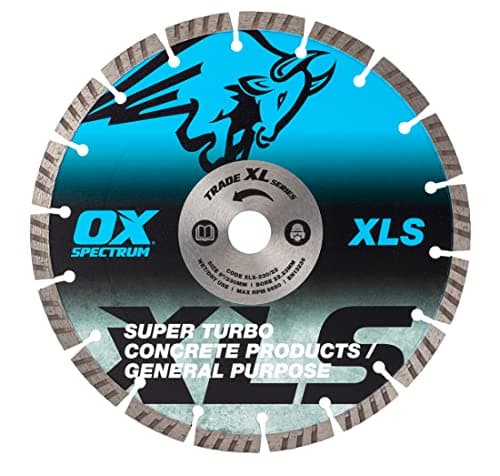 Image of OX Tools Trade XL Super - Turbo Segmented Diamond Blade - Concrete & GP - 230/22.23mm, Blue