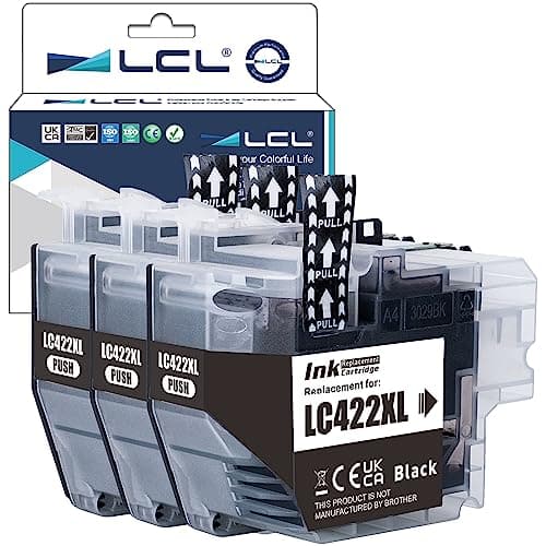 Image of LCL LC422 LC422XL Black High Capacity Ink Cartridge Replacement for Brother LC-422XL LC422XL LC422XLBK LC422BK for MFC-J5340DW MFC-J5345DW MFC-J5740DW MFC-J6540DW MFC-J6940DW Printer (3 Pack)