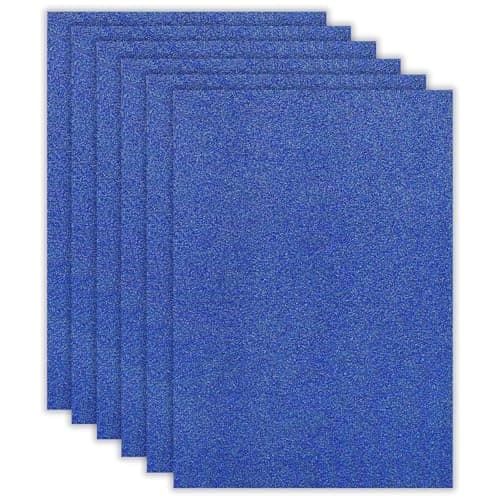 Image of AKH® Blue Glitter Tissue Paper | Pack of 6 Sheets | Sparkle Gift Wrapping Tissue | Father's Day Gift Warp Tissue Papers | Shimmer Blue Craft Paper for Presents, Hampers & DIY Projects