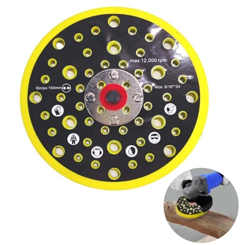 Image of ZDNT 6 Inch Grinder Support Pad Replacement Plate Grinder Base 150mm 54 holes Orbital Sander Hook & Loop Backing Pad for eccentric grinder grinding disc for Mirka CEROS DEROS grinding polishing disc