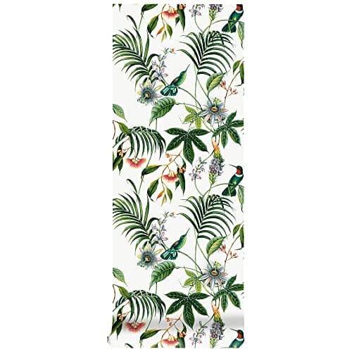 Image of Superfresco Easy Adilah White Tropical Floral Wallpaper | Paste the Wall | White Floral | Eco-Friendly