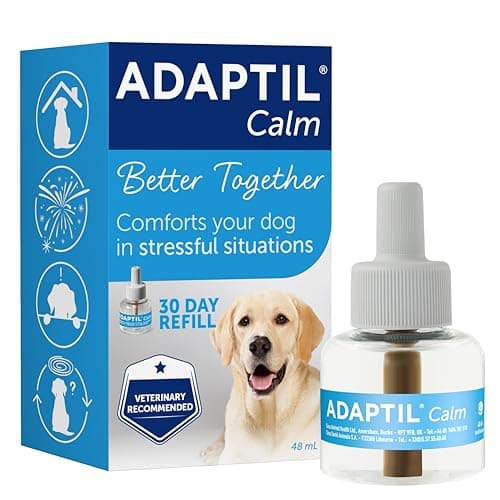 Image of 30 Day Refill For Adaptil Calm Home Diffuser For Dogs | 1 Refill For Adaptil Dog Calming Plug In Pheromone Diffuser To Help Reduce Anxiety And Stress In Pet Dogs | Diffuser Helps Dogs Stay Calmer