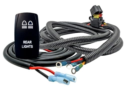 Image of 15 ft. Power Busbar Distribution Block Wire Harness Kit with On/Off Rocker Switch for LED Rear Chase Lights Compatible with 2018-2023 Can-Am Maverick X3 Max RS Turbo RR Sport Trail Defender