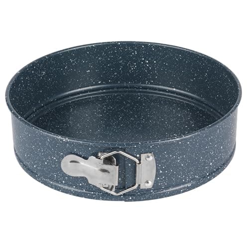 Image of Russell Hobbs RH02176EU7 Springform Cake Pan, Non-Stick, for Sponge Cakes, Cheesecakes, Pies, Easy Clean, Oven Safe, Strong & Durable Carbon Steel, Nightfall Stone Collection, Blue Marble, 24 cm