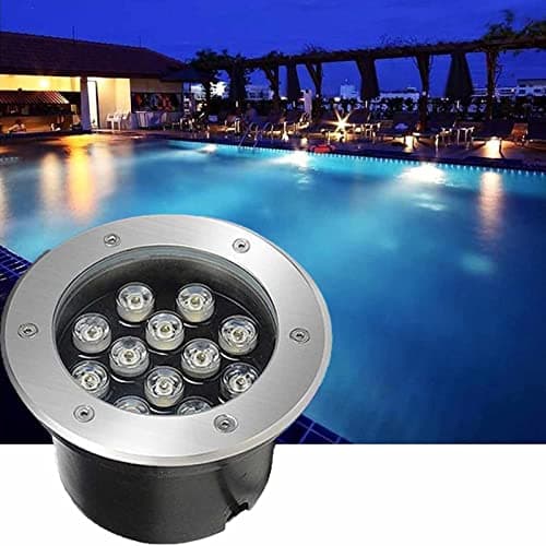 Image of GUODDM Recessed Underwater Light - Waterproof Pond Lights, Underwater LED Spot Light Recessed/Waterscape Light/Pool Light, IP68 100% Waterproof 12V Outdoor Pool Party Underwater Light
