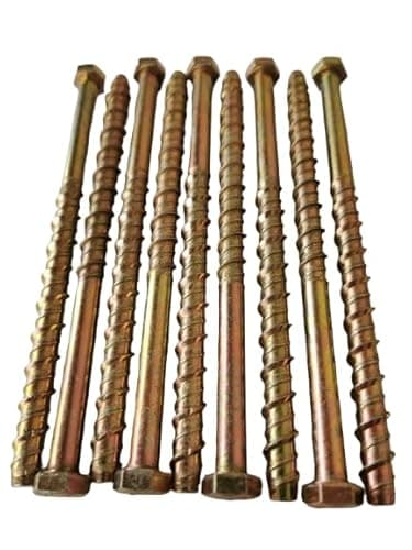 Image of AF4F M10 x 150mm Concrete Self Tapping Masonry Bolt Anchor Screw (10 Pack) 15mm Hexagonal Head fix to Masonry, Brick, Marble, Stone etc