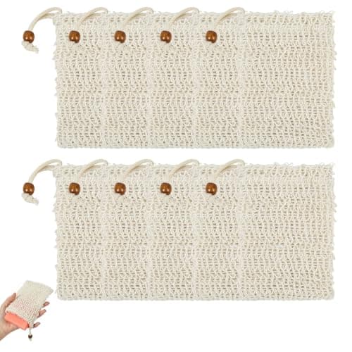 Image of Alaoo Exfoliating Soap Saver Bags, 10Pcs Rough and Soft Exfoliation Soap Pouch, Nylon Mesh Soaps Pouch for Deep Cleansing, Bath Exfoliator