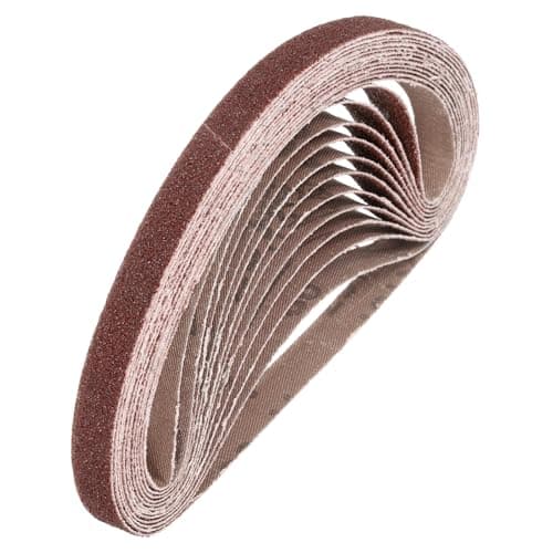 Image of sourcing map 13mm x 610mm Sanding Belts, 20 Pcs 60 Grit Aluminum Oxide Abrasive Belt Sander File Belt for Woodworking, Metal Polishing, Knife Sharpener