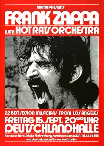 Image of Zappa, Frank - Hot Rats 1972 - Poster, Concertposter, Concert