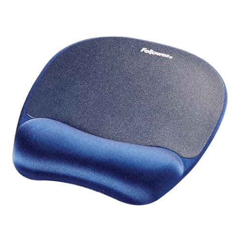 Image of Fellowes Everyday Mousepad with Wrist Support - Ergonomic Mousepad for Computer Laptop - Blue