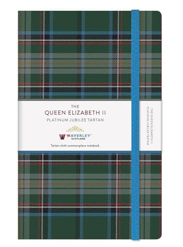 Image of The Queen Elizabeth II Platinum Jubilee Tartan Cloth Large Notebook: Waverley Commonplace Notebooks: 91 (Waverley Tartan Cloth Commonplace Notebooks)