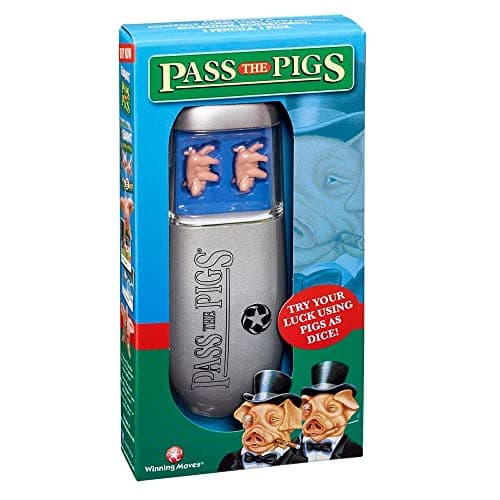 Image of PASS THE PIGS Dice Game, The classic party and travel game, Will you get a Leaning Jowler? A Double Snouter?, first to 100 points wins, great gift for ages 6 plus