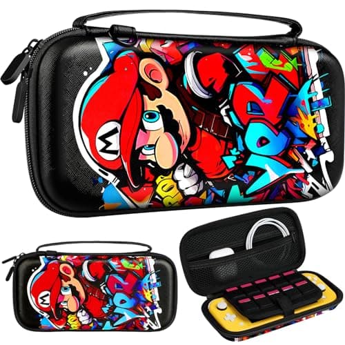 Image of Koecya Carrying Case for Nintendo Switch Lite 2019 Travel Carry Cases for Teen Girls Kids Boys Cute Cartoon Design Aesthetic Portable Hard Shell Covers Pouch Storage Bag for Nintendo Accessories