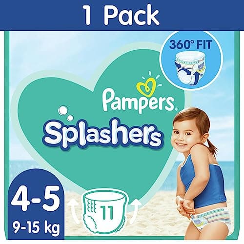 Image of Pampers Splashers Swimming Pants, Size 4-5, 9-15kg, Carry Pack, 11 Count