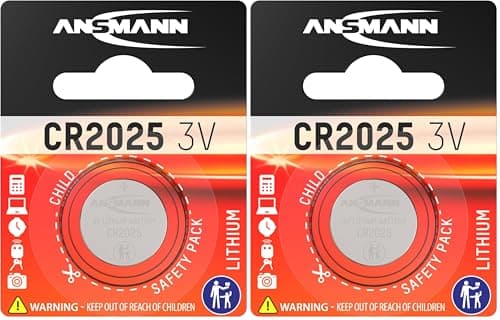 Image of ANSMANN 5020142 CR2025 Coin Battery [Pack of 2] Lithium 3V Button Cell