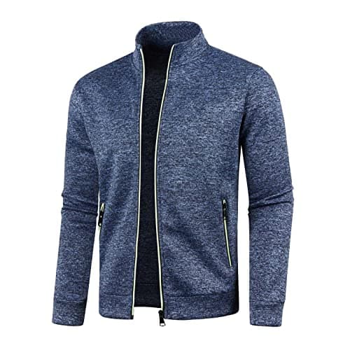 Image of Men's Sweatshirt Track Jackets Full Zip Tops Casual Slim Fit Coat Workout Running Athletic Active Lightweight Jacket With Pockets, S-5XL