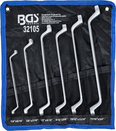 Image of BGS 32105 | Double Ring Spanner Set | deep offset ends | Inch Sizes | 1/4" - 3/4" | 6 pcs.
