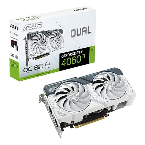 Image of ASUS GeForce RTX 4060 TI DUAL EVO 8G OC WHITE Gaming Graphics Card - 2595MHz Boost Clock, GDDR6X, PCIe Gen 4, DLSS 3, 3x DP v 1.4a, HDMI 2.1a (Supports 4K & 8K HDR)