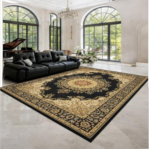 Image of RugsCity Large Area Rugs for Bedroom Living Room - Traditional Area Rugs Modern Majestic Cashmere Style - Soft Short Pile Vintage Rug - Carpet for Dining Room Easy To Clean (Cabana, 200 x 290 CM)