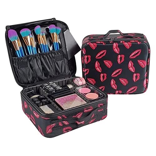 Image of Cosmetic Bags Makeup Bags terproof Beauty Bag Organizer Pouches with Zipper Makeup Accessories for Women Girls (Classic Style)