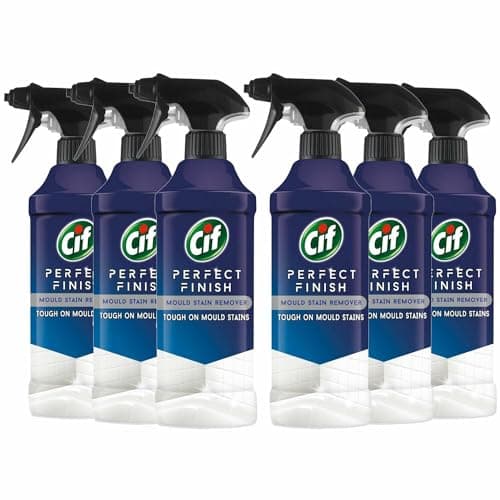 Image of Cif Perfect Finish 100% Tough Stain Removal Spray for Stainless Steel, Anti Limescale, Oven & Grill or Anti Mould Effective Degreaser for Kitchen and Outdoor, 435ml (Buy 6, Anti Mould)