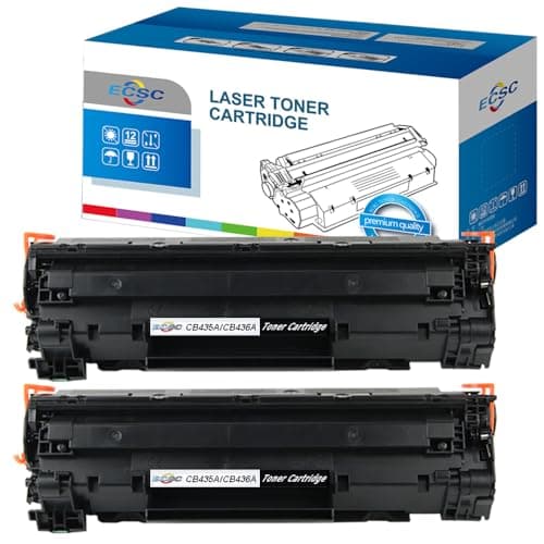 Image of ECSC Compatible Toner Cartridge Replacement for HP LaserJet P1005 P1006 P1007 P1008 P1009 CB435A/CB436A (Black, 2-Pack)