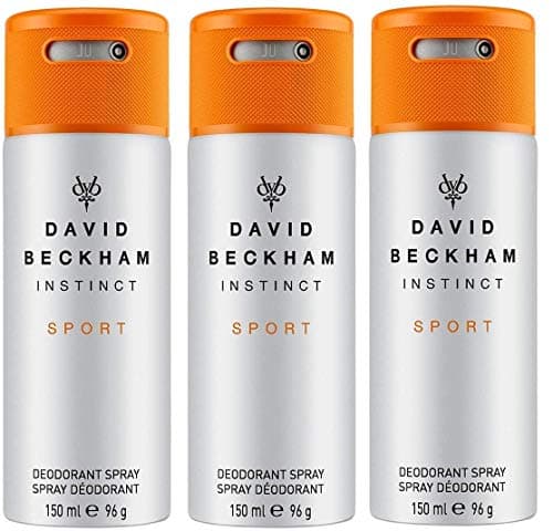 Image of David Beckham Instinct Sport Deodorant Mens Gents Body Spray, 150 ml 3 Pack